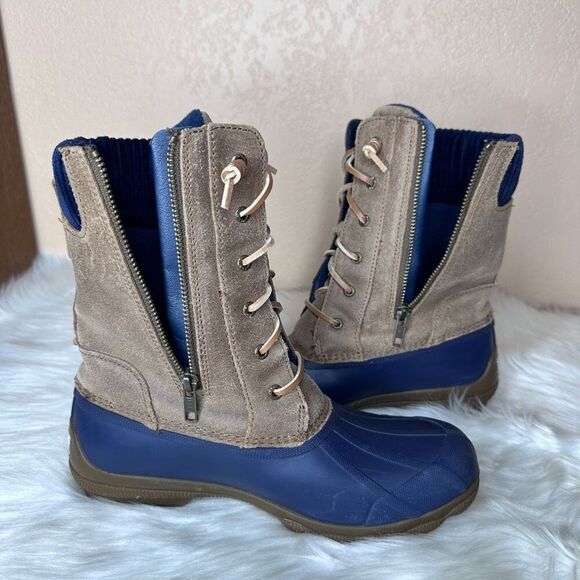 SPERRY TOP SIDER SYREN MISTY Women's Waterproof Duck Fleece Lined Boots Size 8 - Picture 12 of 15
